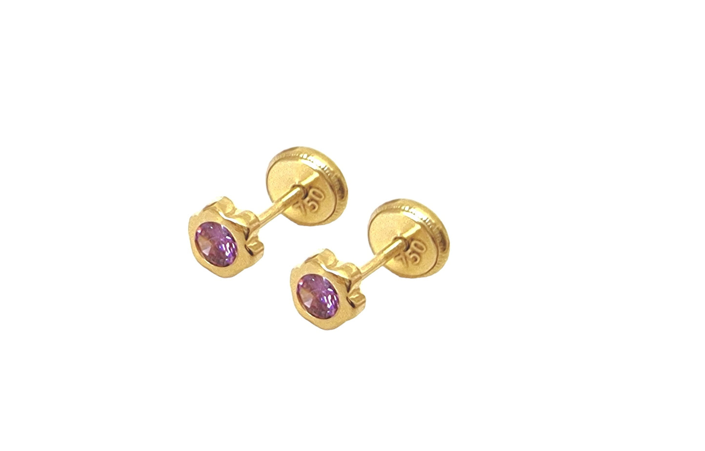 Aros flor oro 18 k