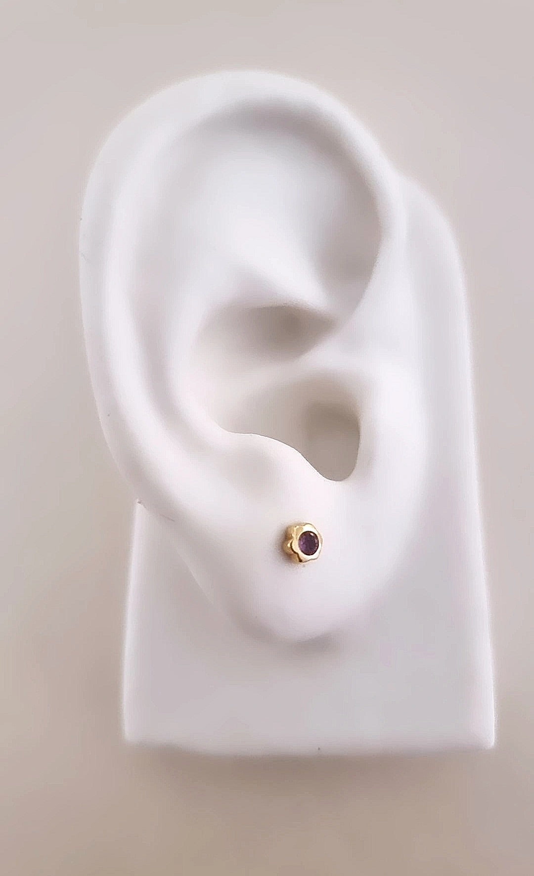 Aros flor oro 18 k