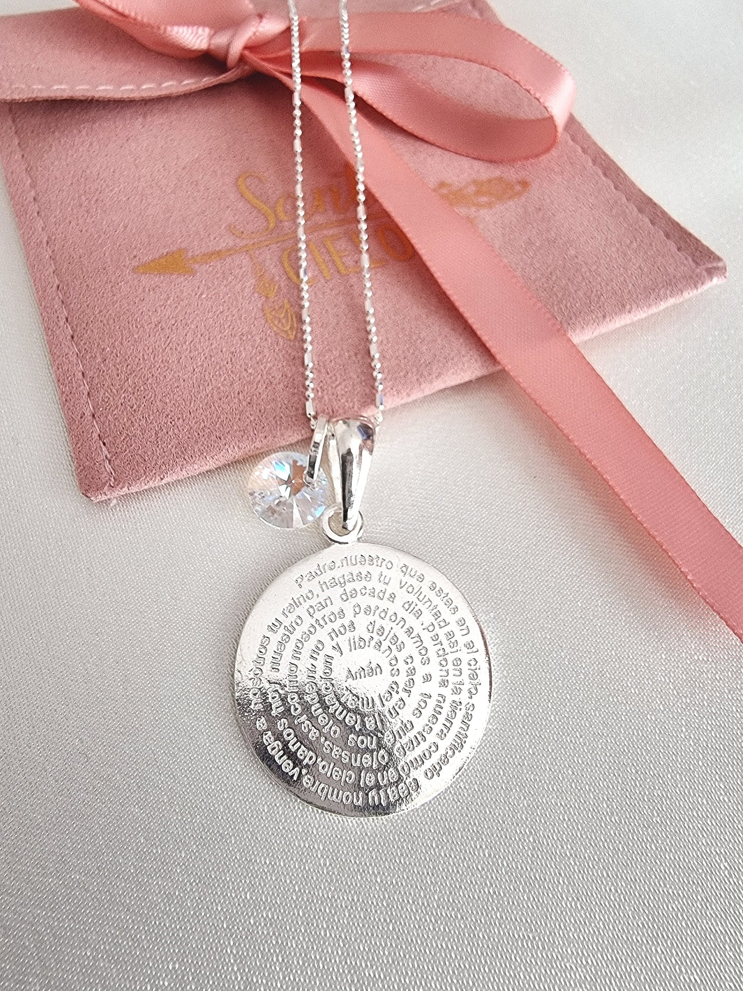 Padre Nuestro Cristal Plata 925