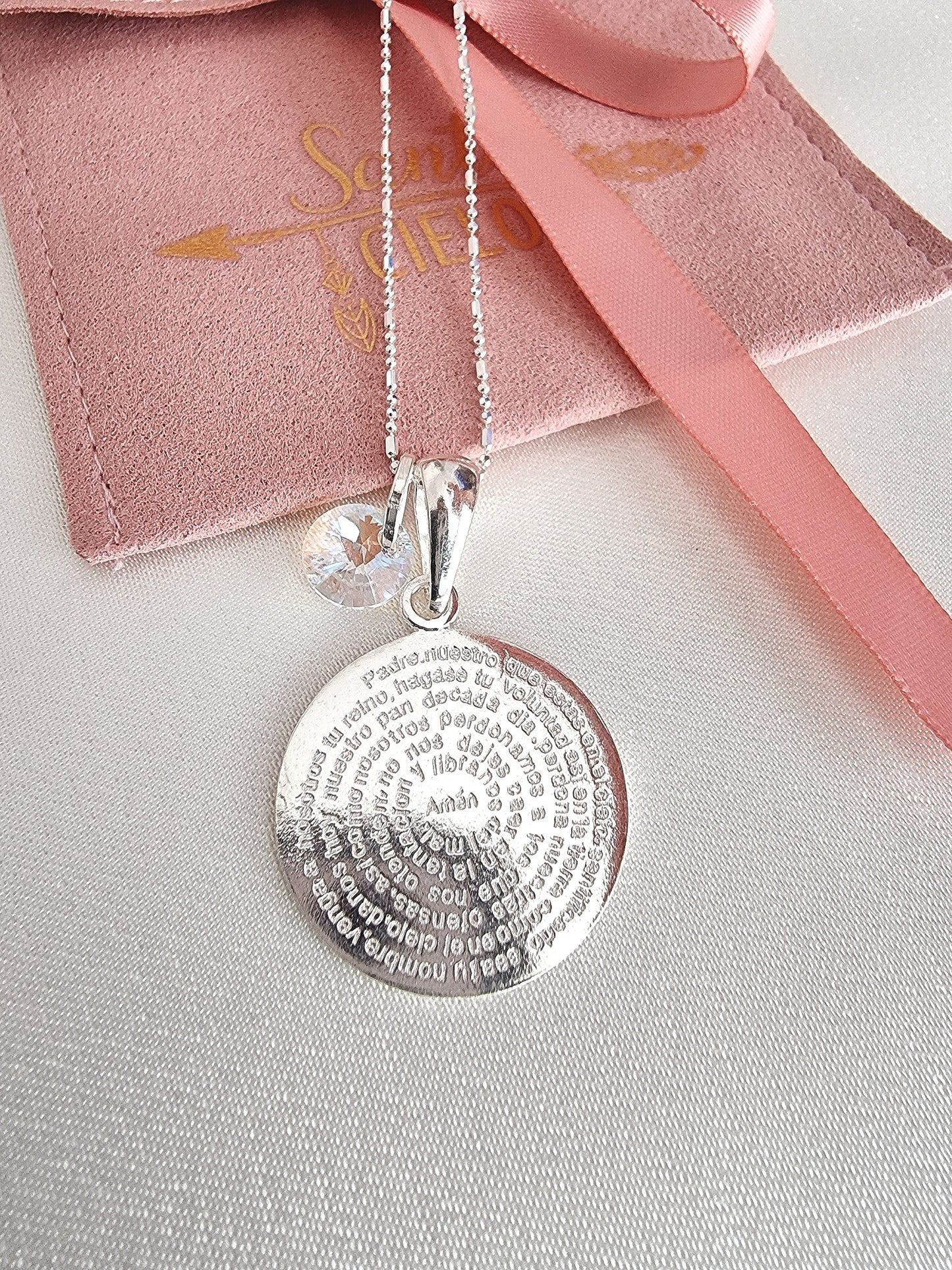 Padre Nuestro Cristal Plata 925