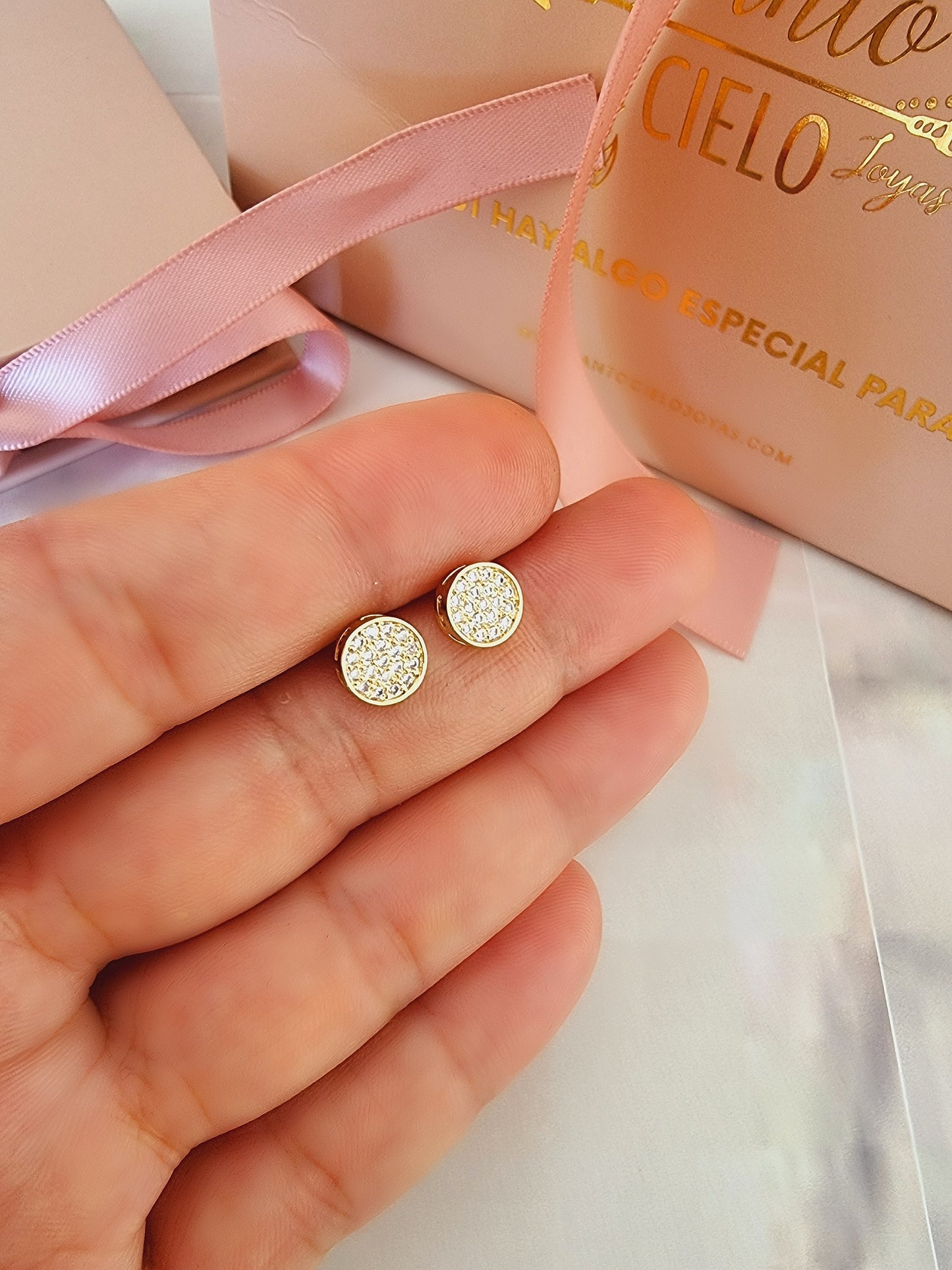 Aros punto de luz microcircón Isabelle