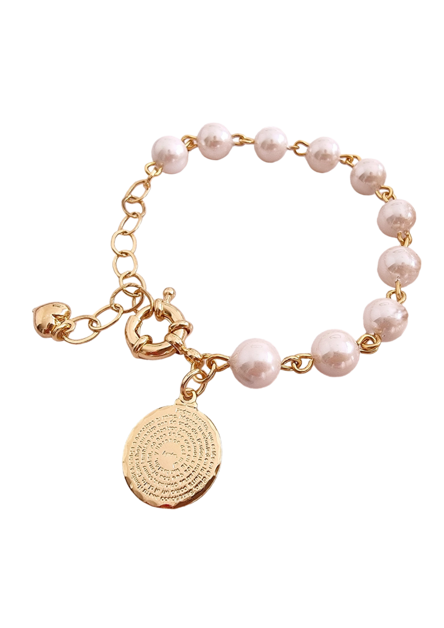 Pulsera Padre Nuestro perlas