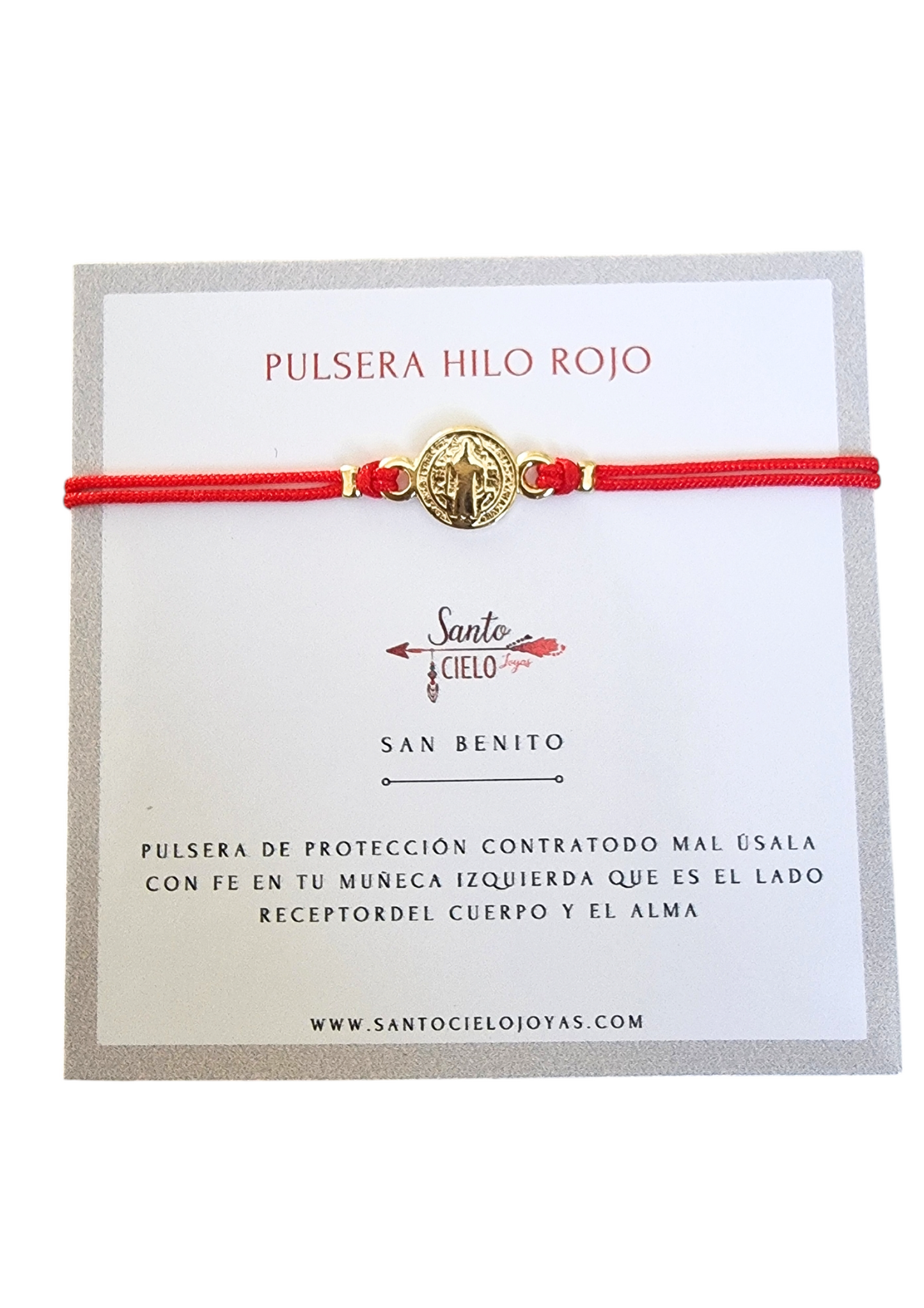 Pulsera protección San Benito medalla