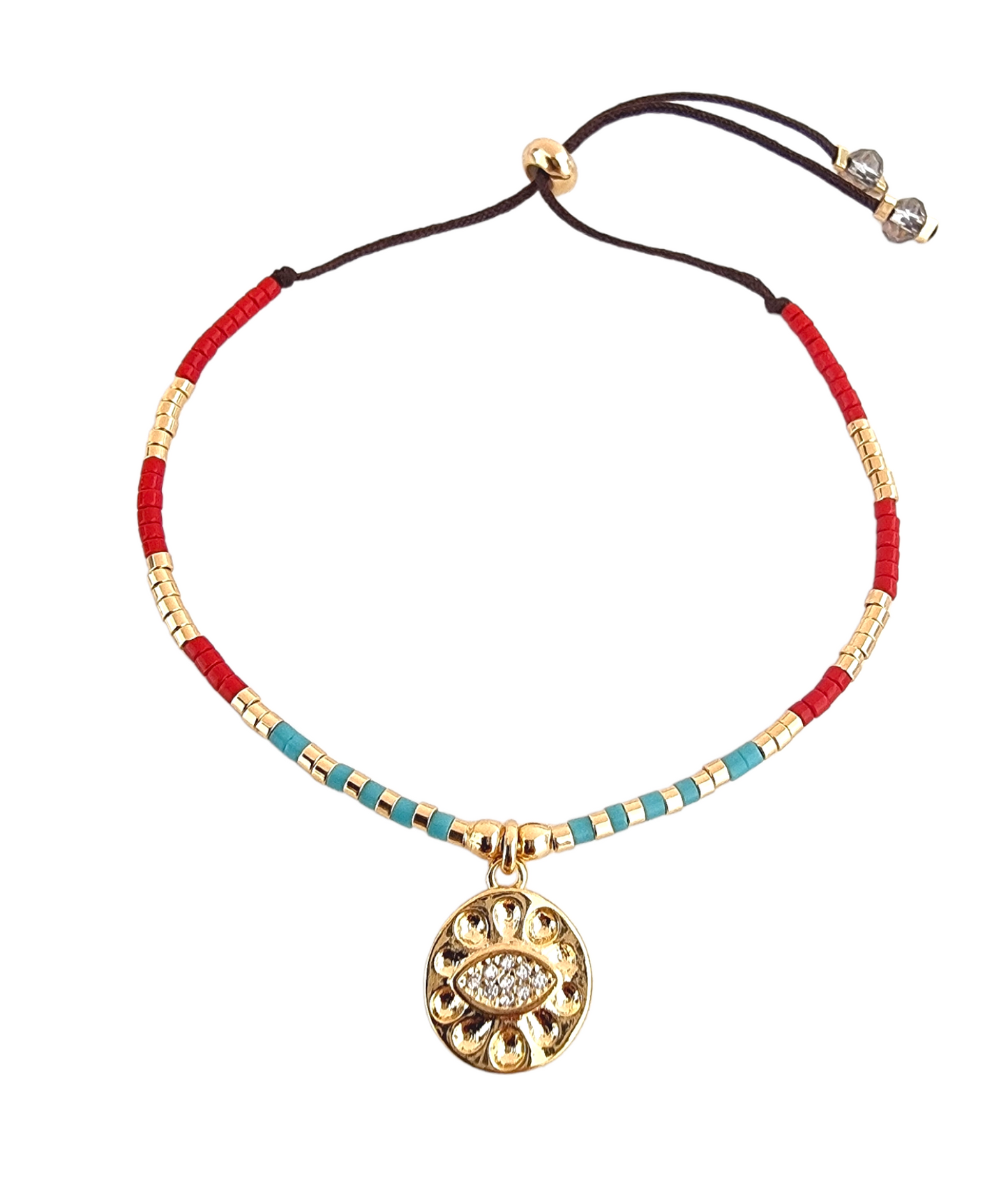 Pulsera protección ajustable Nazar color