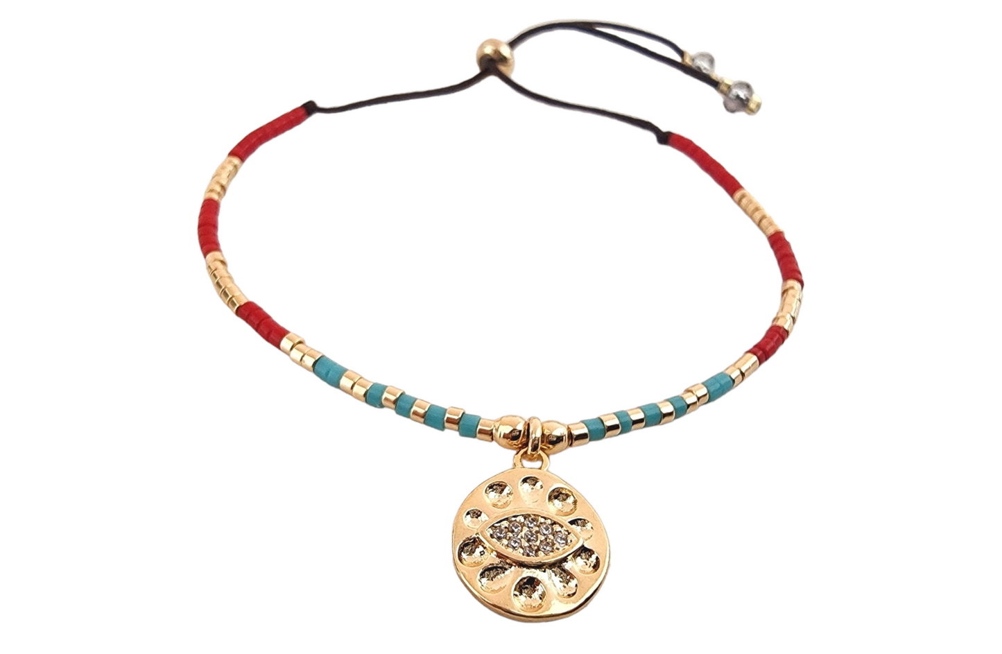 Pulsera protección ajustable Nazar color