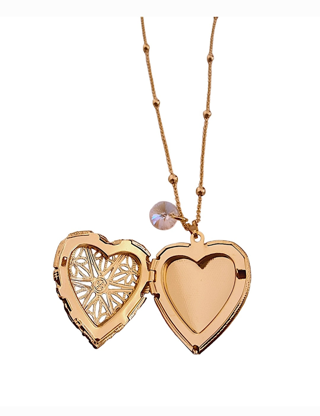 Collar Relicario Corazón y luz