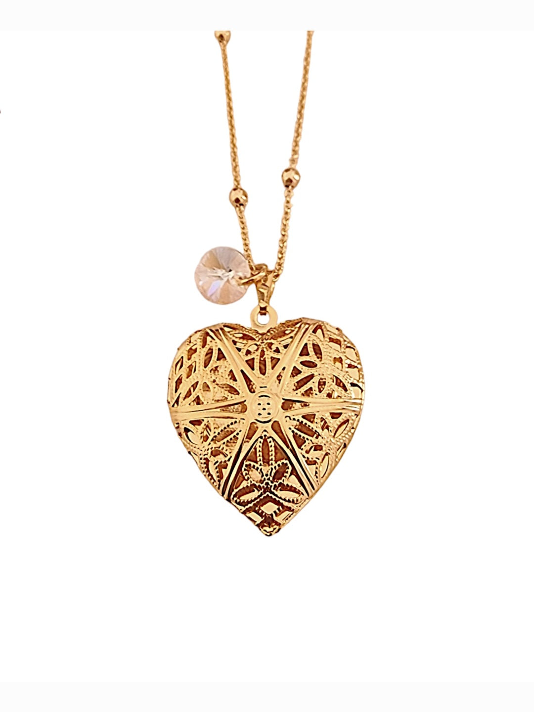 Collar Relicario Corazón y luz
