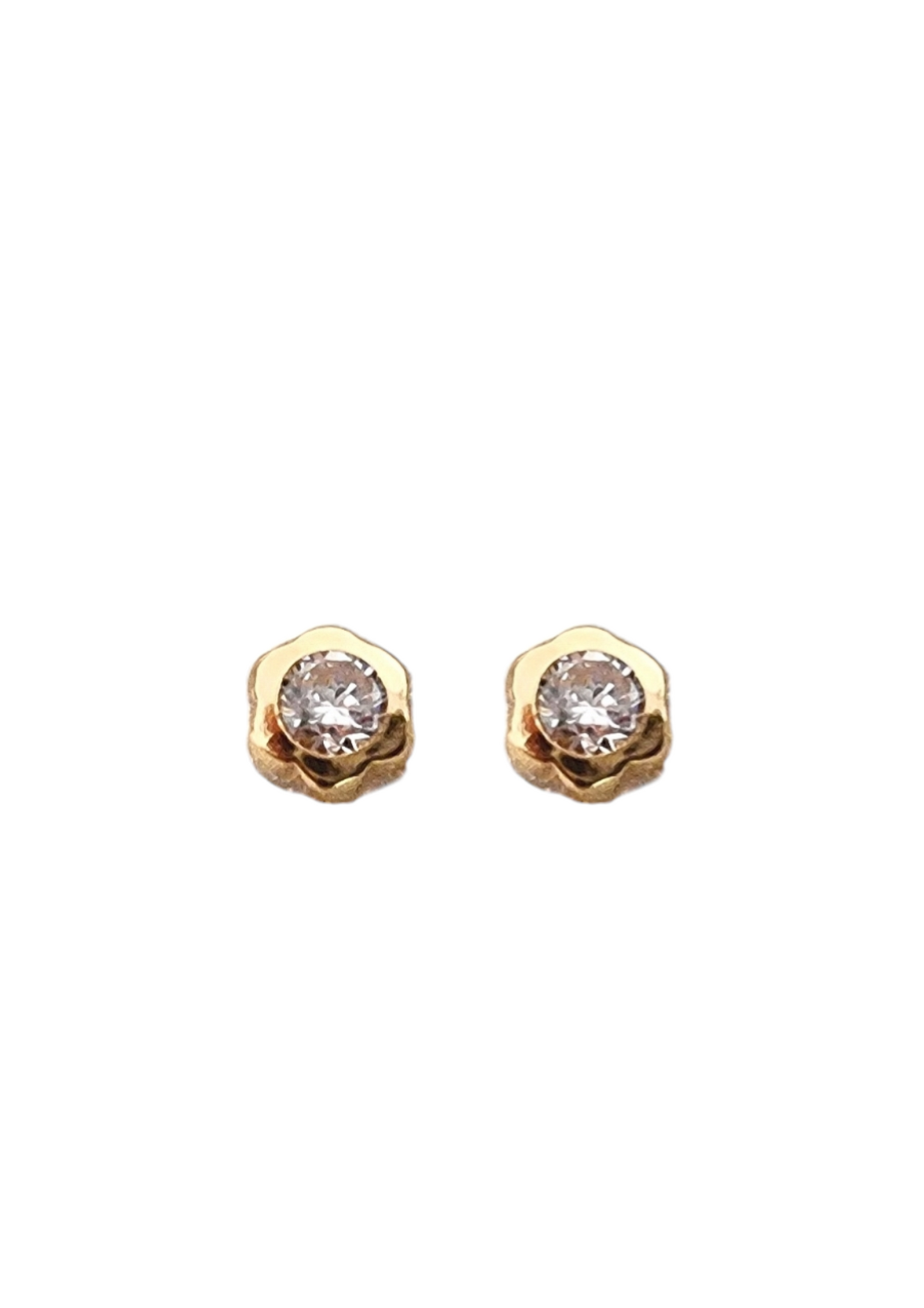 Aros flor oro 18 k