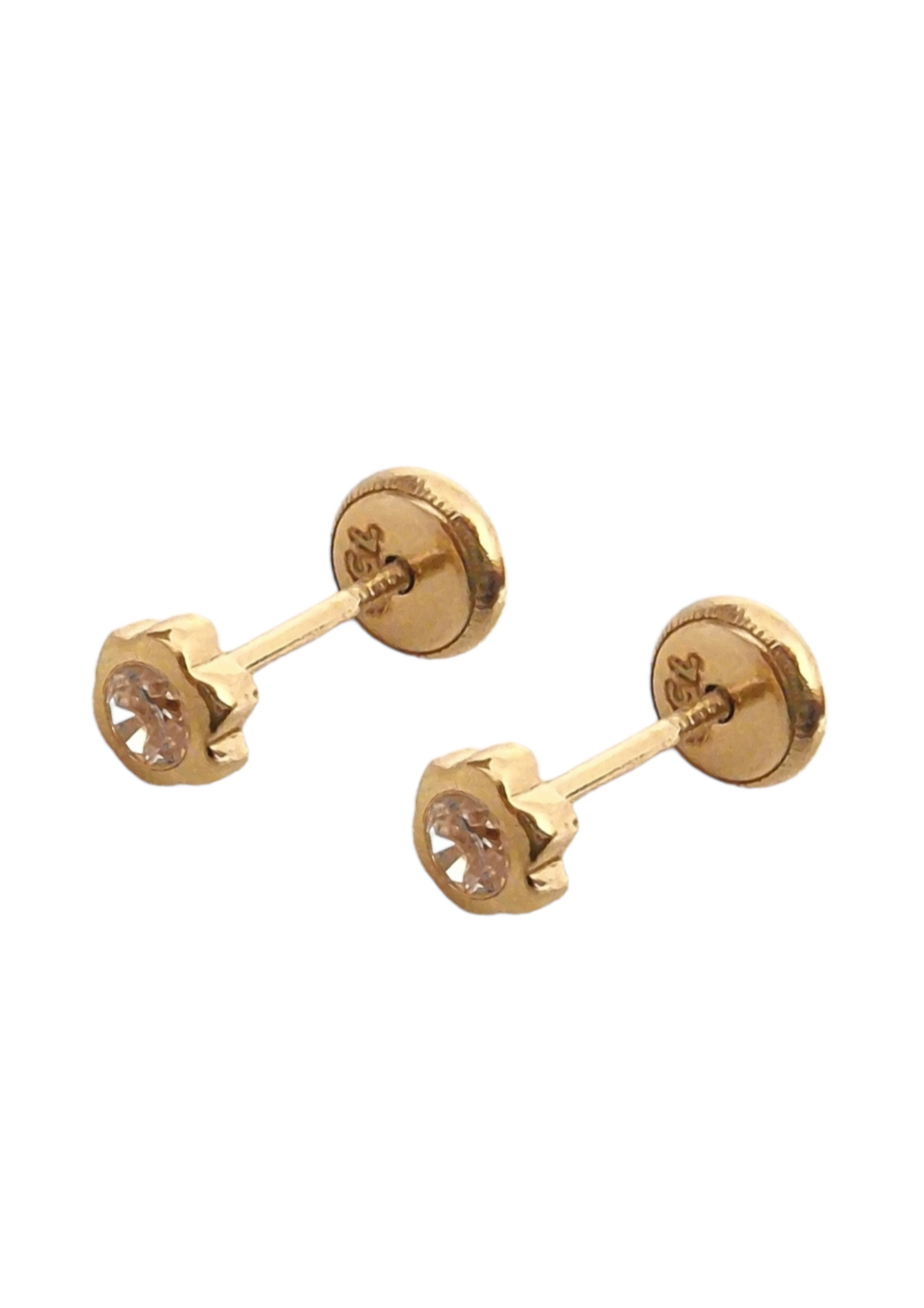 Aros flor oro 18 k
