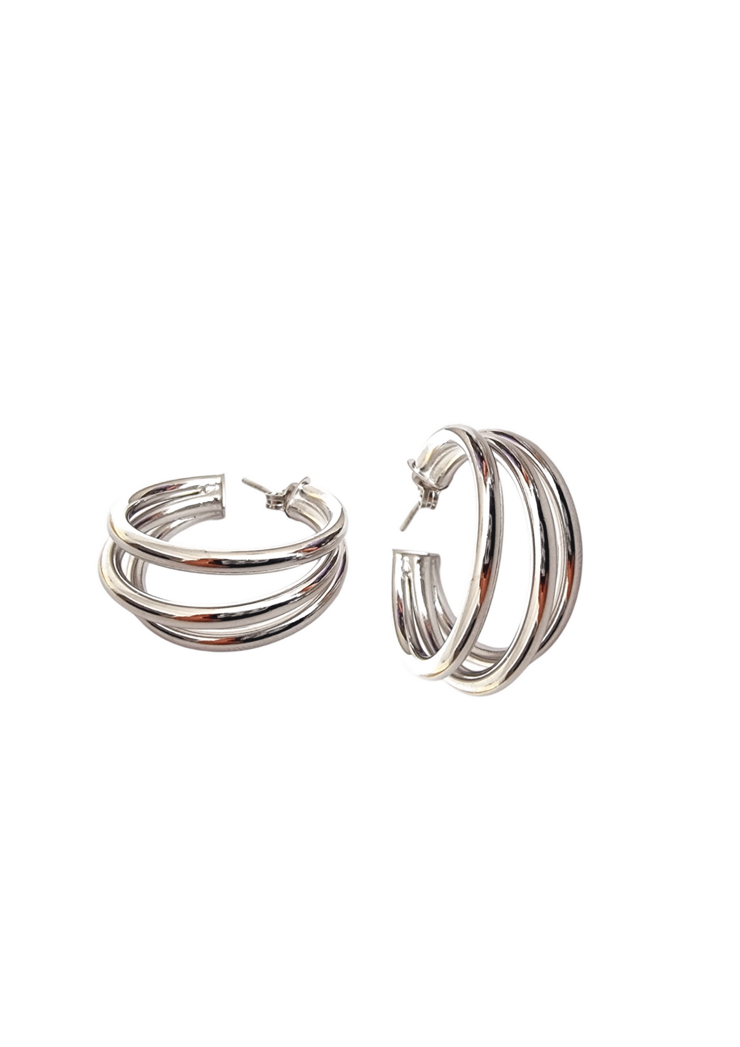 Aros Argolla Triple Avril Silver