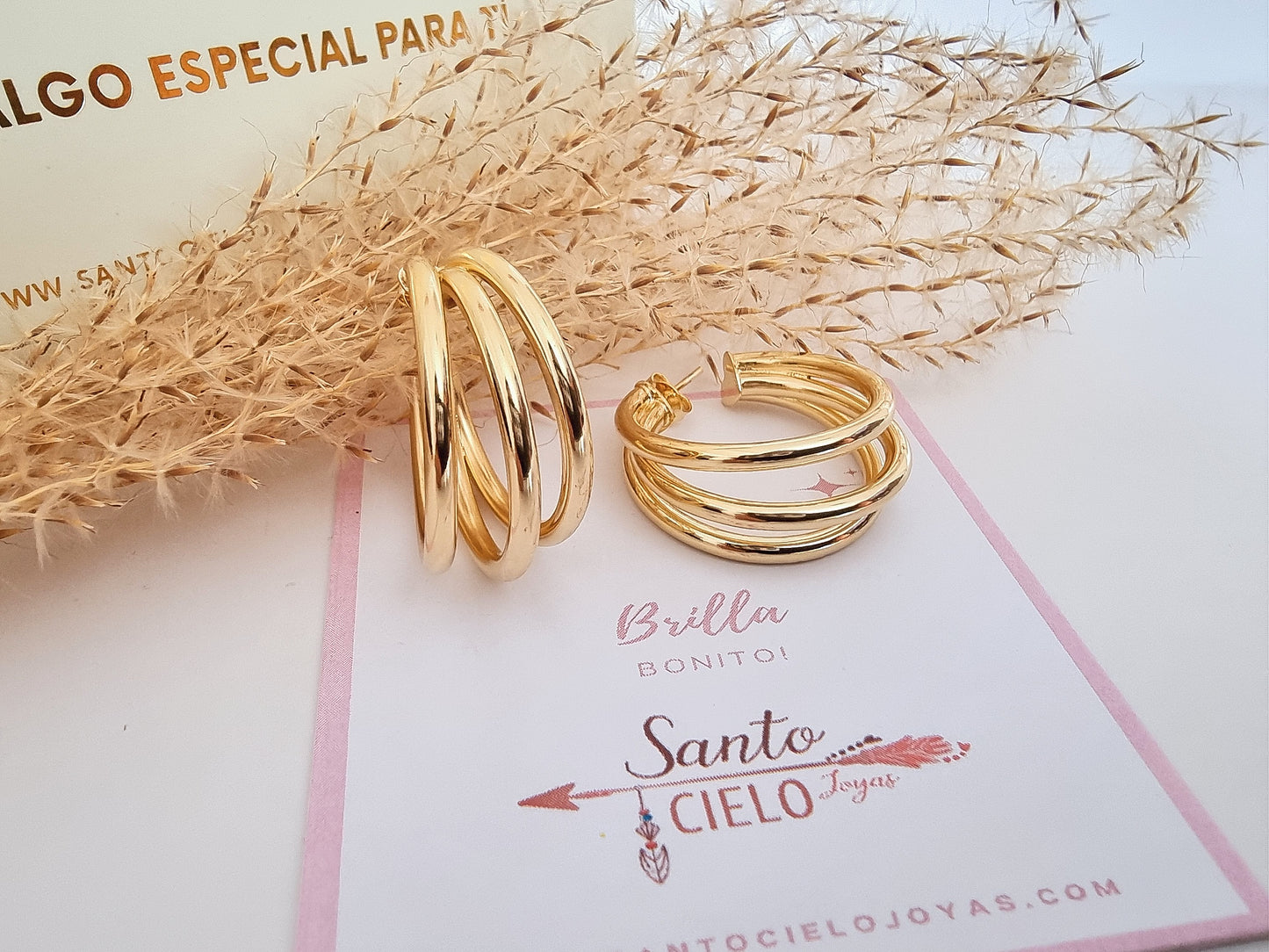 Aros Argolla Triple Avril Gold