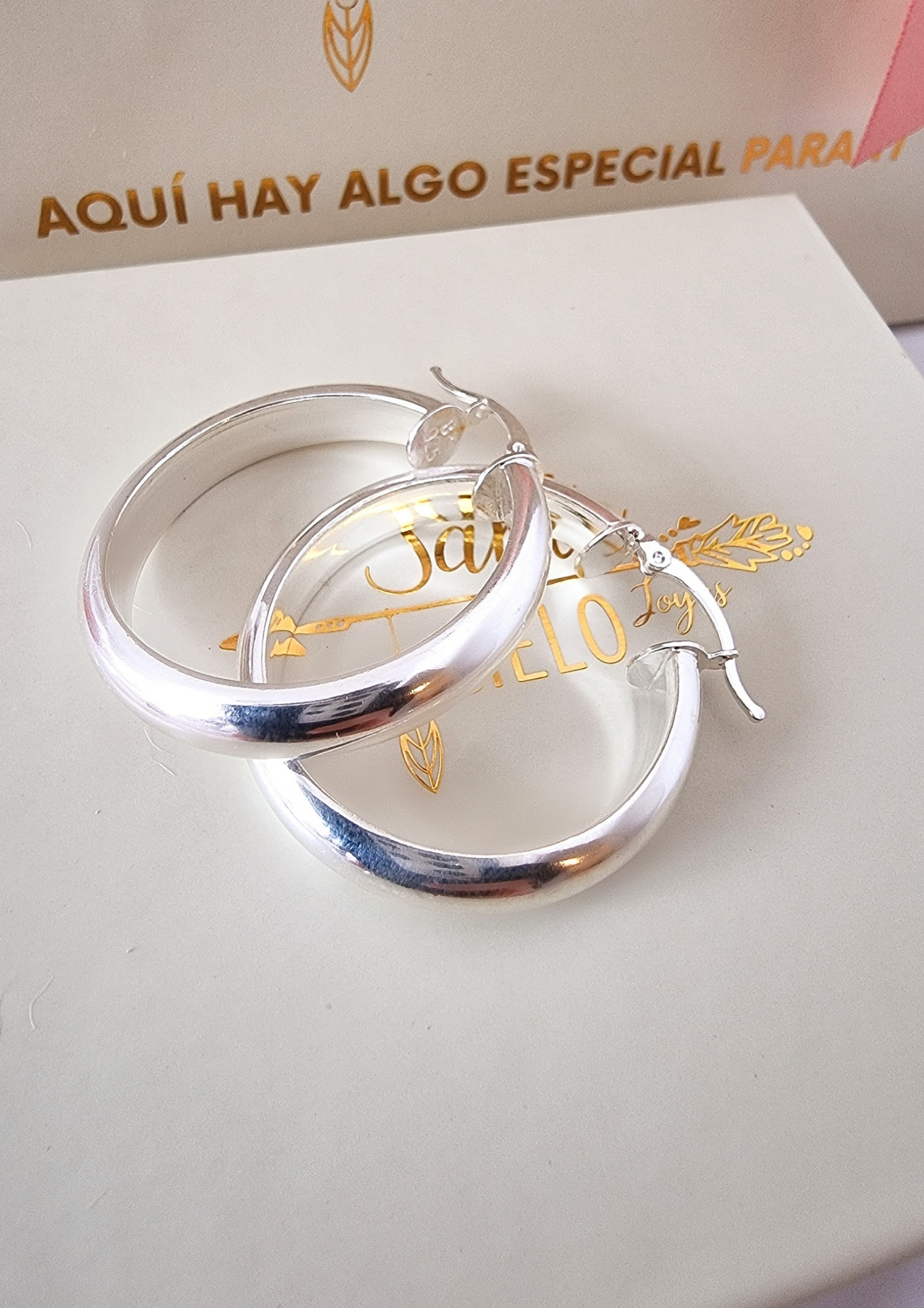 Aros argollas plata 925