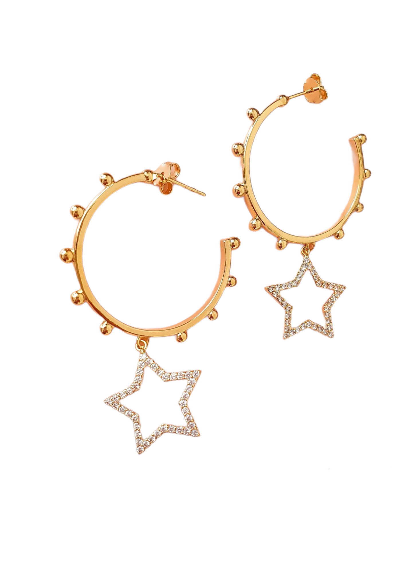 Aros argollas STARS Gold