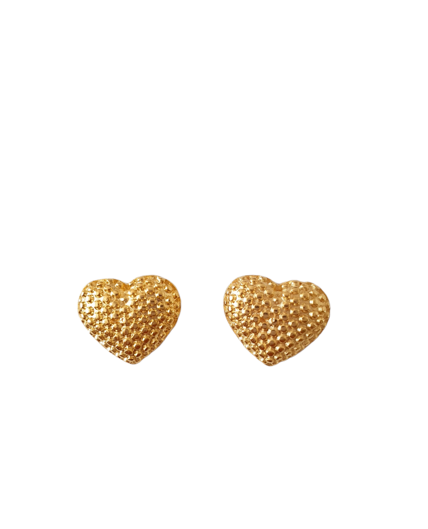 Aros corazón en relieve