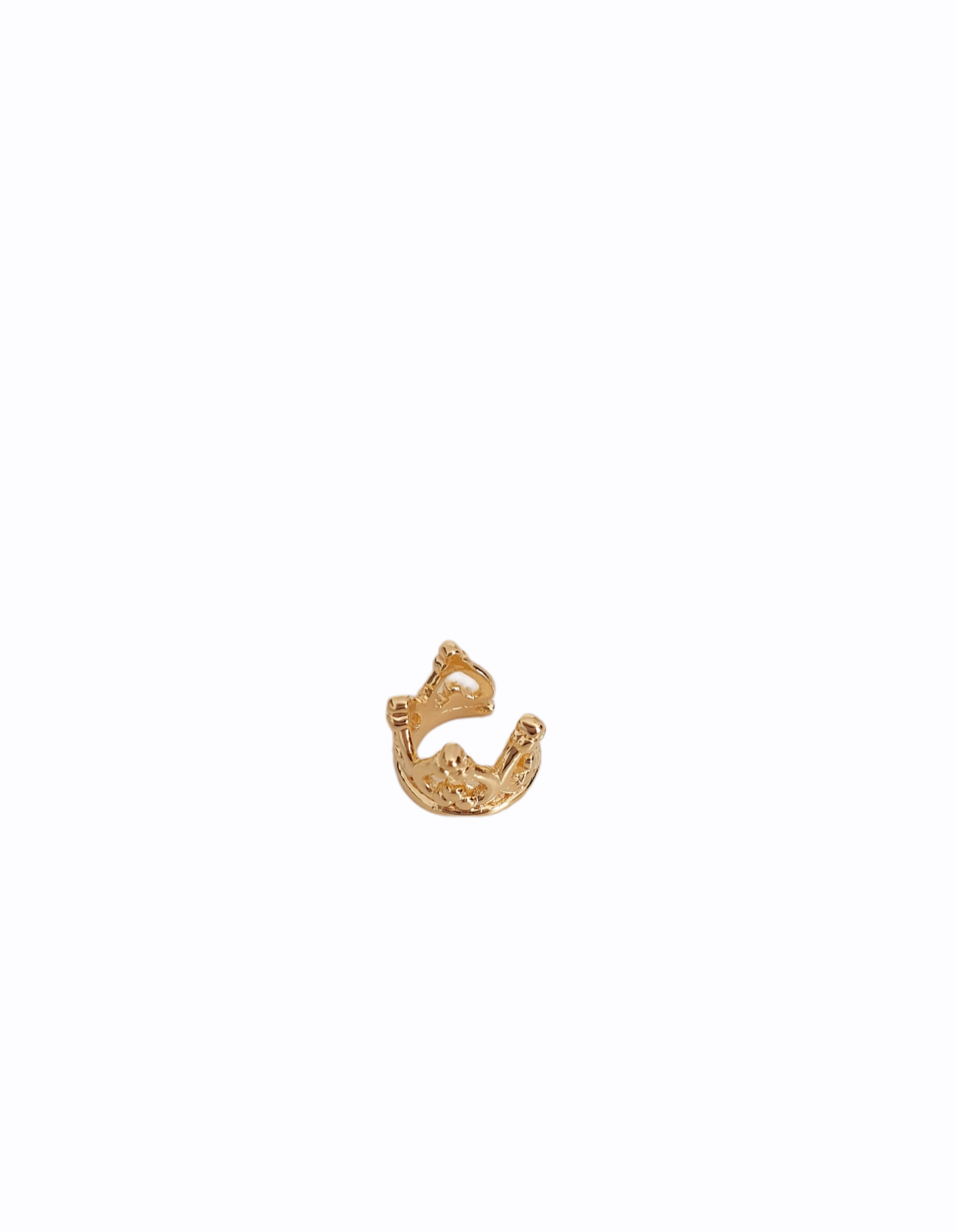 Earcuff Corona bañado en oro ( 1 Unidad)