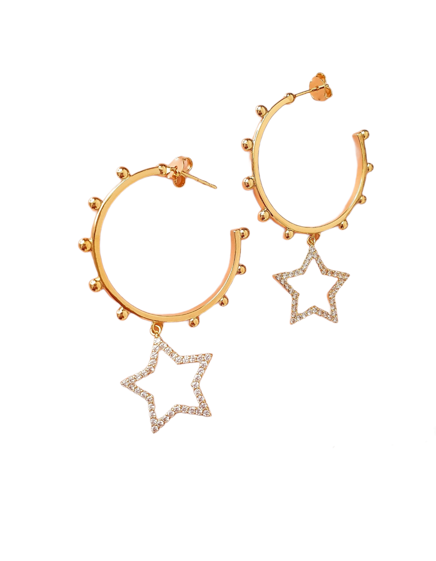 "Aros argollas STARS ✨brillo y luz para acompañarte cada día "
