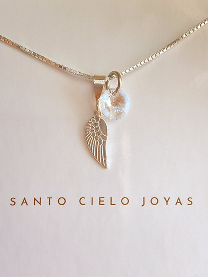 Collar Angel Luz Alita y Cristal Swarovski plata 925