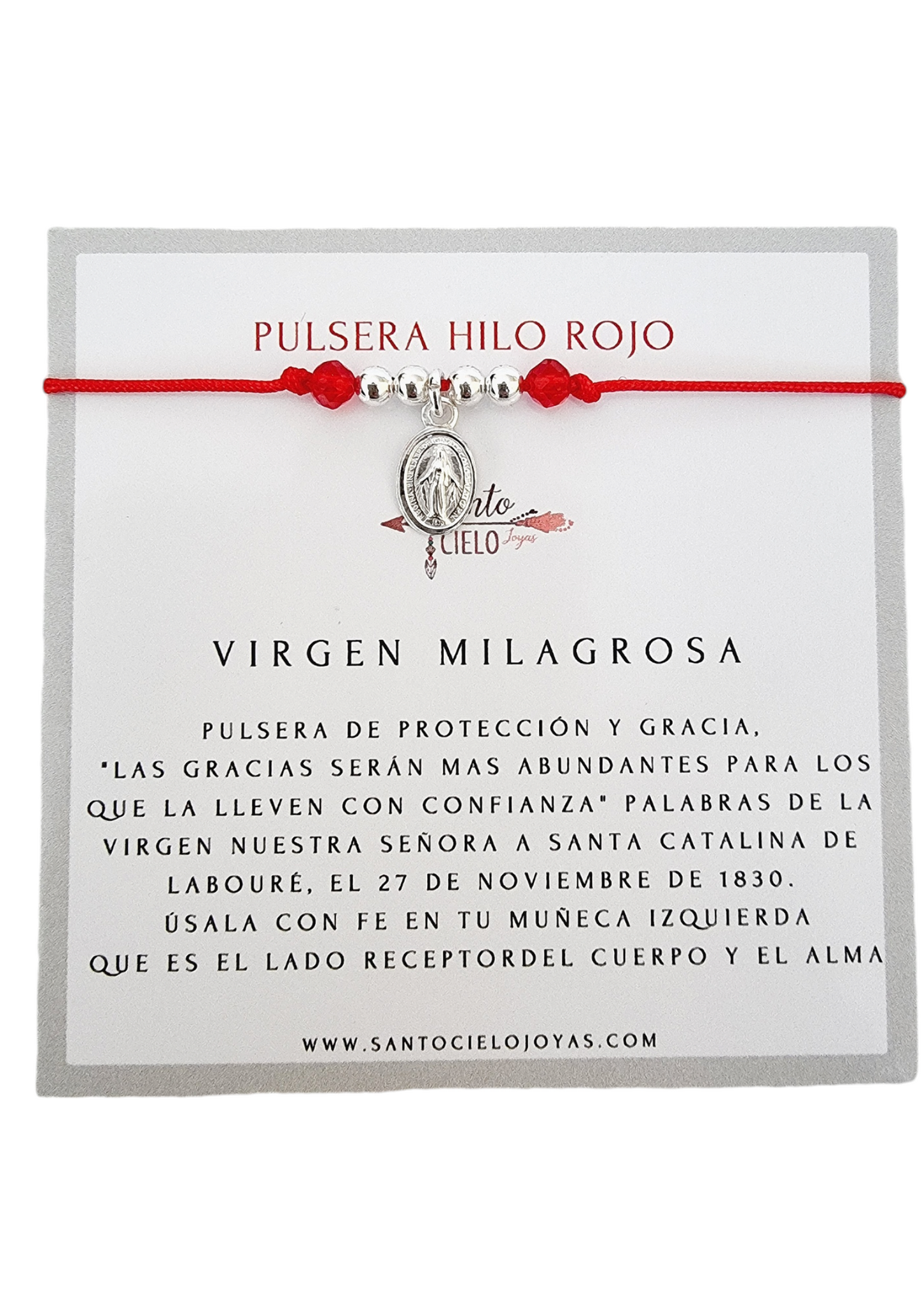 Pulsera protección bebe Virgen Milagrosa