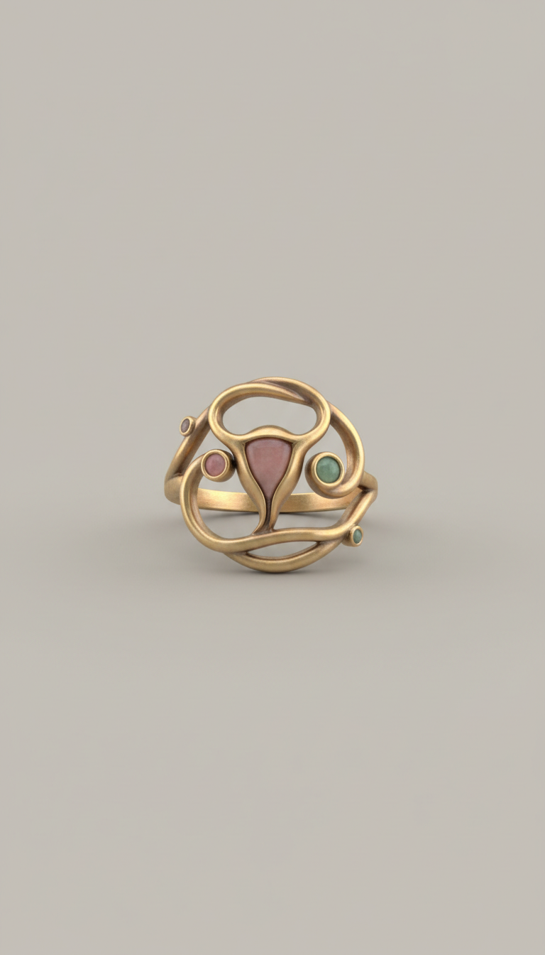 Anillo símbolo de energía femenina en oro