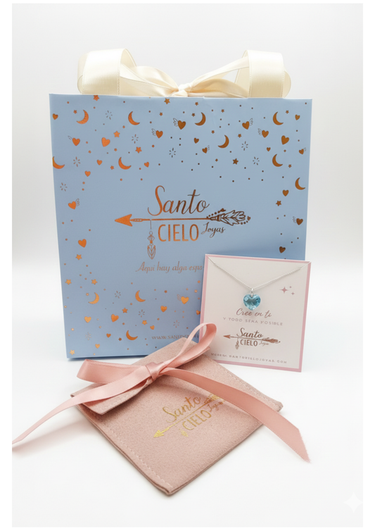 Collar Corazón Celestial – Plata 925 & Cristal Swarovski® (40 cm)