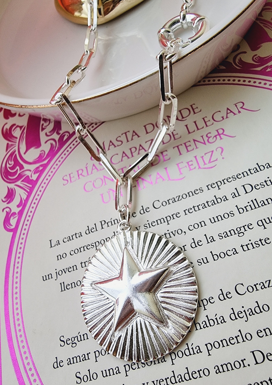 Collar Maxi estrella Samantha silver
