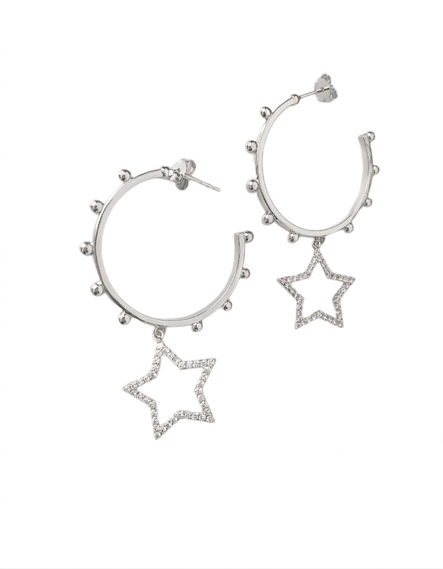 Compras superior a $50.000 de REGALO"🎁 Aros argollas STARS SILVER ✨brillo y luz para acompañarte cada día "