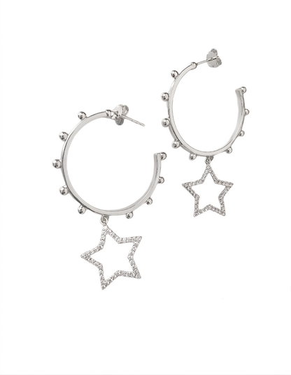 Aros argollas STARS SILVER ✨brillo y luz para acompañarte cada día "