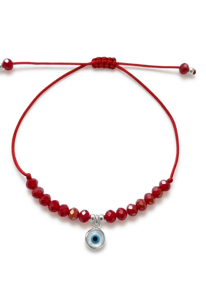 Pulsera Ojo Turco y Cristales | Protección en Plata 925