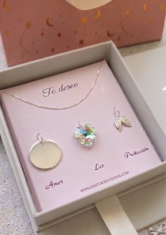Set Te Deseo para grabar - Destellos de Ángel
Edición Personalizable – Plata 925 & Swarovski ( Oferta lanzamiento)