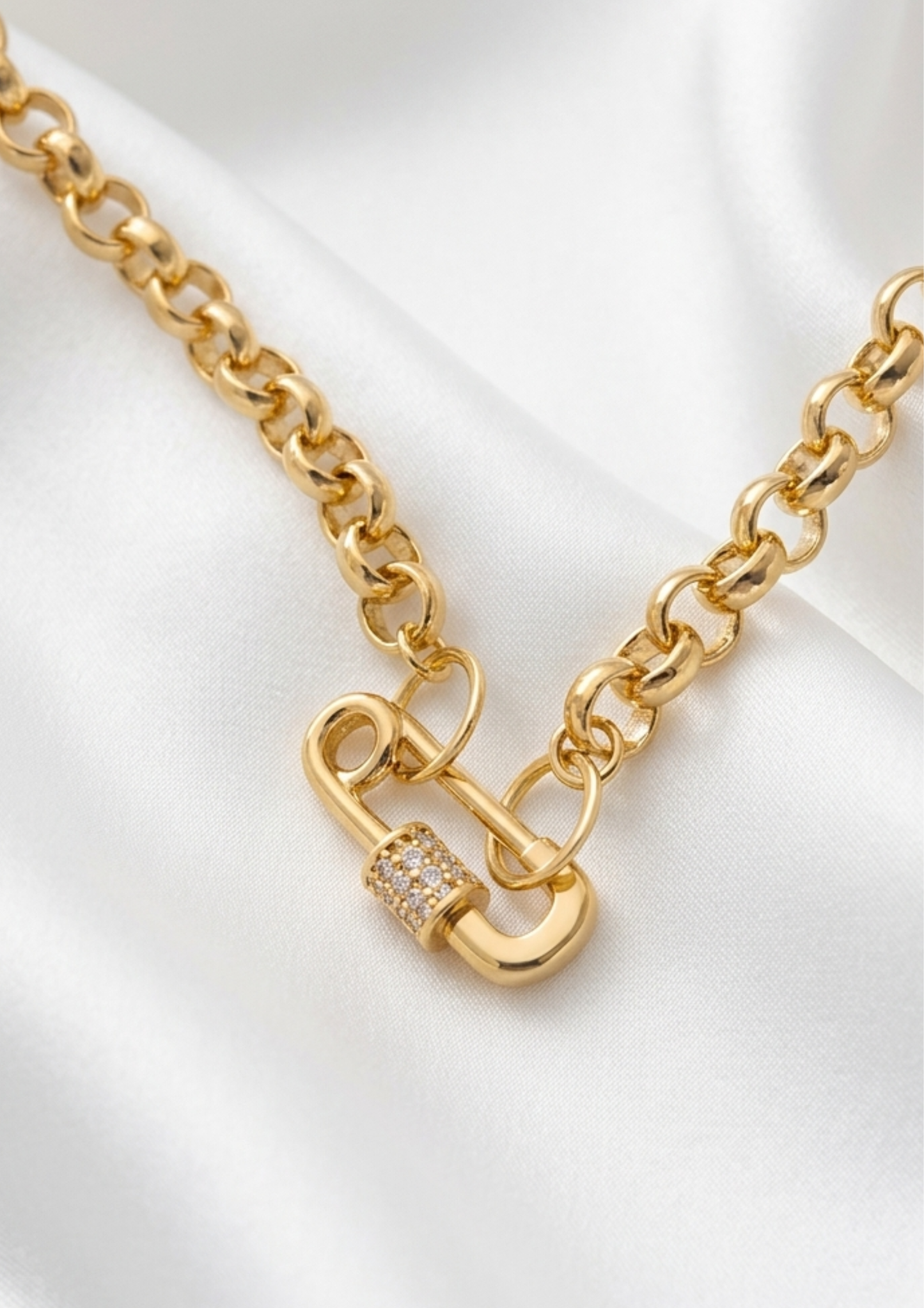 Collar chocker Maru clip gold