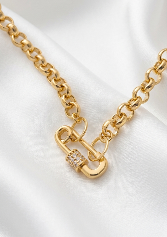 Collar chocker Maru clip gold