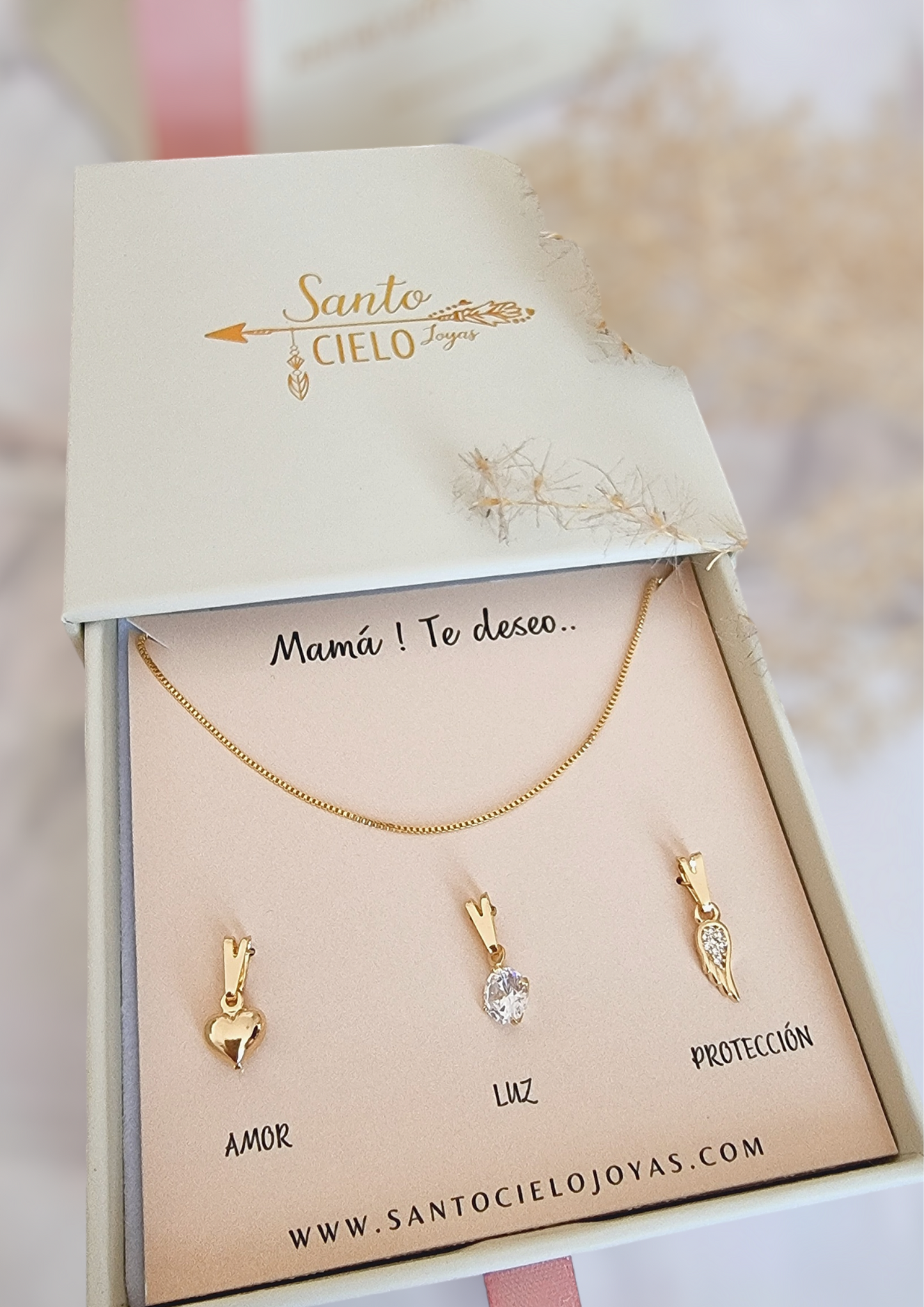 Mamá Te deseo Amor , luz y protección gold