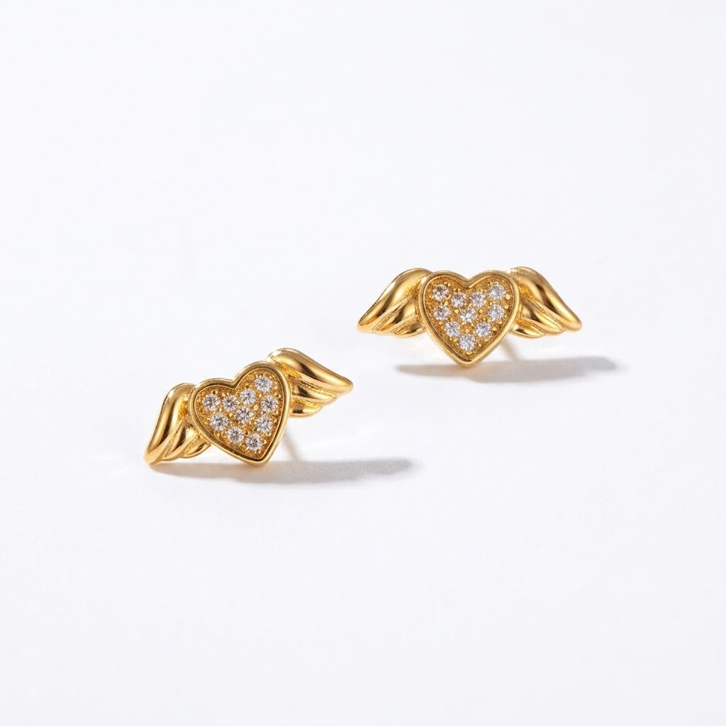 Aros corazon de angel