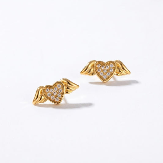 Aros corazon de angel