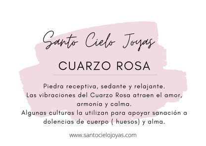 Collar Piedra Natural Cuarzo Rosa